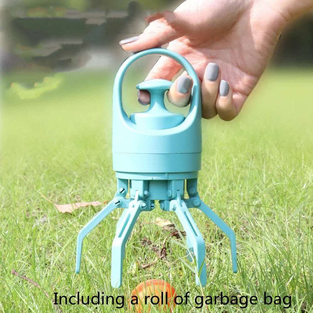 Portable Lightweight Dog Pooper Scooper With Built-in Poop Bag Dispenser Eight-claw Shovel For Pet Toilet Picker Pet Products Fendax 0