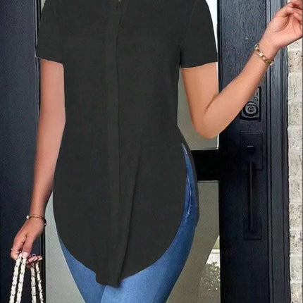 Summer Fashion Simple Polo Collar Women's Shirt Fendax 0