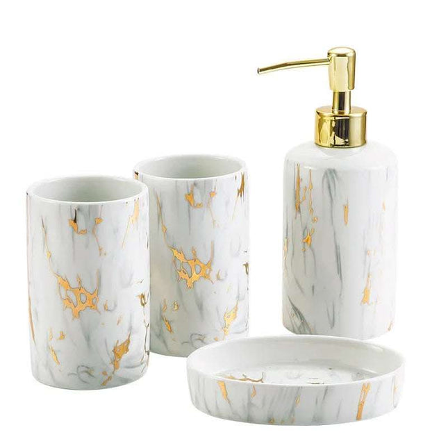 Bathroom Marble Bathroom Wash Kit Ceramic Fendax 0