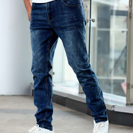 Slim Fit Stretch Men's Youth Blue Casual Pants Fendax 0