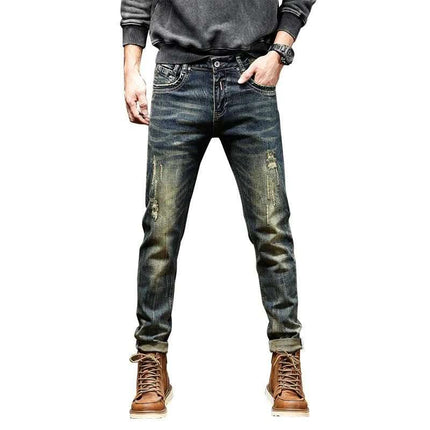 High-end Jeans Men's Stretch Nostalgic Retro Fendax 0