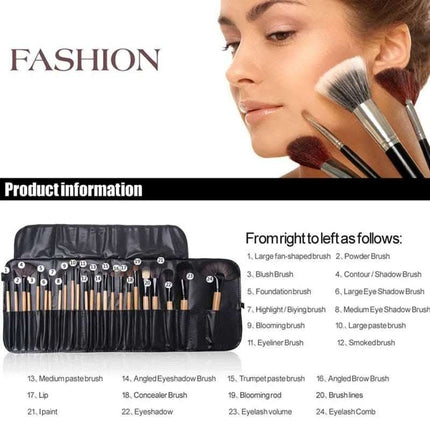 Gift Bag Of 24 Pcs Makeup Brush Sets Professional Cosmetics Brushes Eyebrow Powder Foundation Shadows Pinceaux Make Up Tools Fendax 0