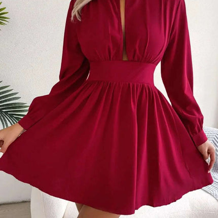 Cutout Turtleneck A-Line Mini Dress Fendax Women