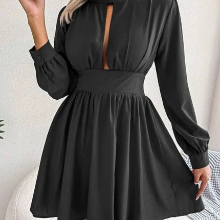 Cutout Turtleneck A-Line Mini Dress Fendax Women