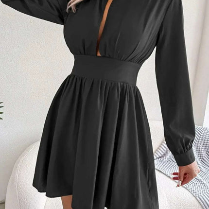 Cutout Turtleneck A-Line Mini Dress Fendax Women