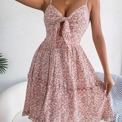 Floral Spaghetti Strap Mini Dress