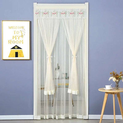 Punch-free Mosquito-proof Curtain Fabric Mesh Curtains Bedroom Lace Partition Four Seasons Household Fendax 0