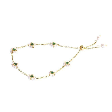 Pearl Flowers Bracelet All-match Fashion Adjustable Chain Bracelet Fendax 0