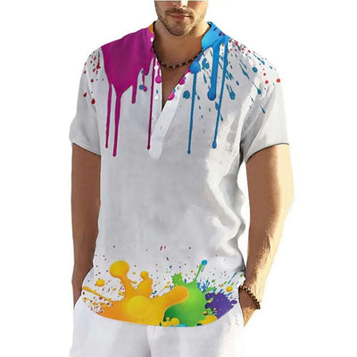 Fashion Summer Graffiti 3D Printing Shirt Men Fendax 0