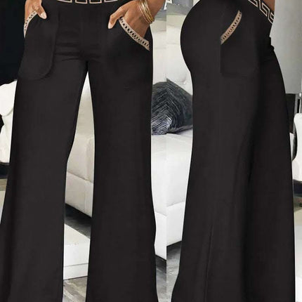 Women's Ribbon High Waist Wide Leg Pants Fendax 0