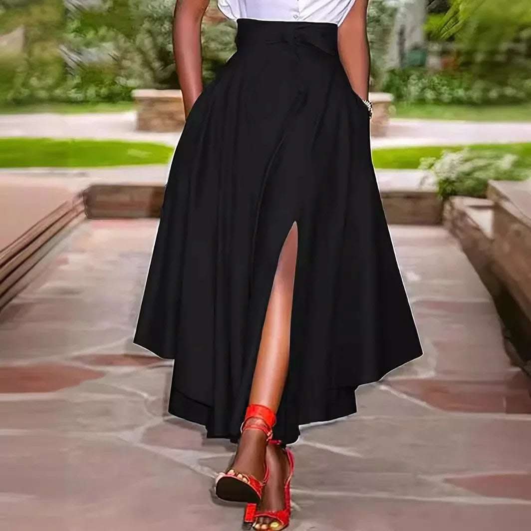Casual Women's Midi Skirt Ruffled Skirt