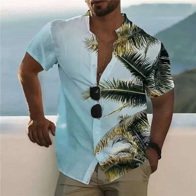 Men's Shirt Printed Beach Short Sleeve Top Fendax 0
