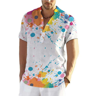 Fashion Summer Graffiti 3D Printing Shirt Men Fendax 0