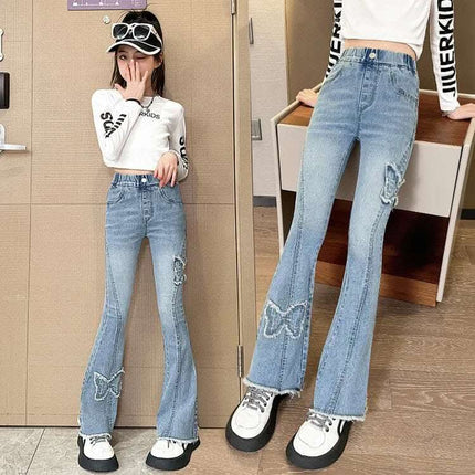 Denim Bell-bottom Pants Casual Children Pants Fendax 0