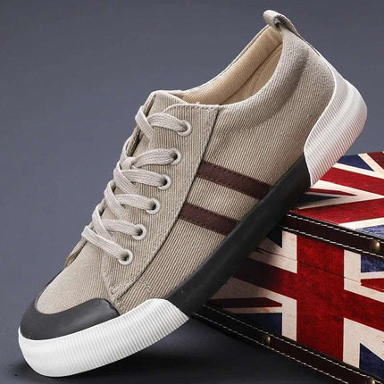 Men's Canvas Shoes Lightweight Breathable All-match Low Top Fendax 0