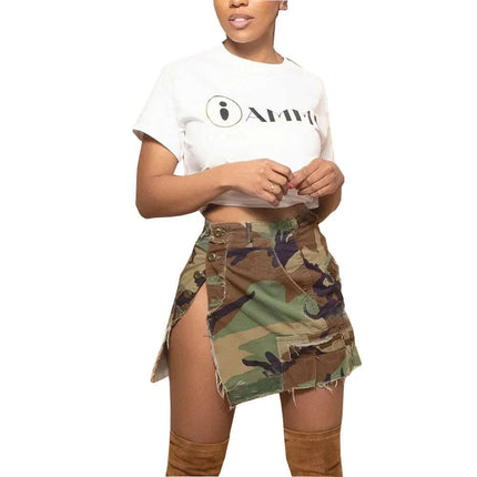 Autumn New Fashion Full Open Skirt Skirt Camouflage Skirt Fendax 0