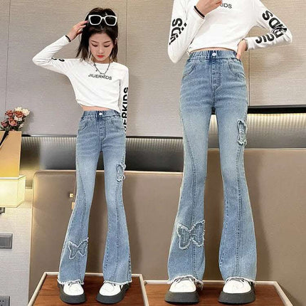 Denim Bell-bottom Pants Casual Children Pants Fendax 0