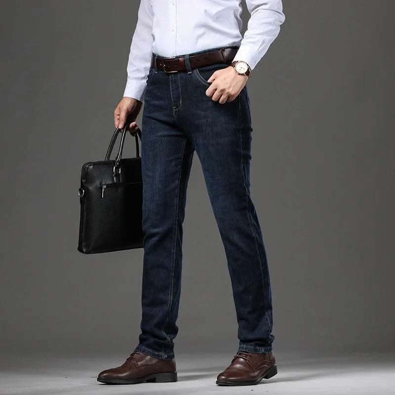 Stretch Jeans Autumn And Winter Loose Plus Size Business Casual Pants