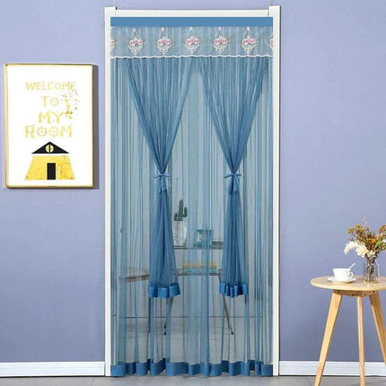 Punch-free Mosquito-proof Curtain Fabric Mesh Curtains Bedroom Lace Partition Four Seasons Household Fendax 0