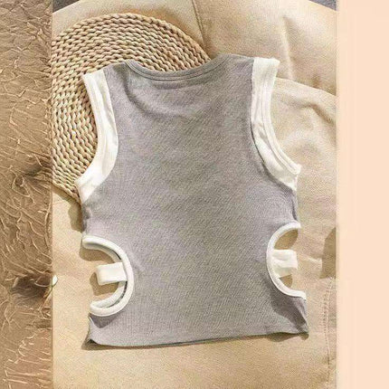Design Sense Midriff Outfit Sleeveless Vest Slim Top For Women Fendax 0