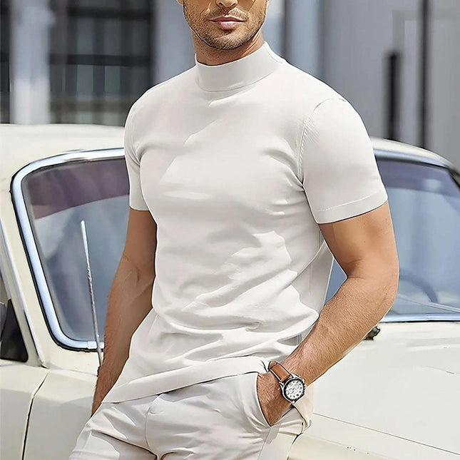 Men's Plus Size Sports Half-high Collar T-shirt Fendax 0