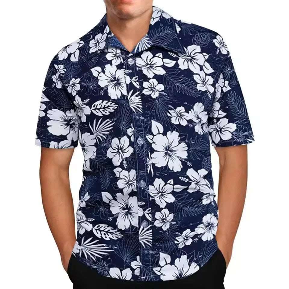 Men's Shirt Printed Beach Short Sleeve Top Fendax 0