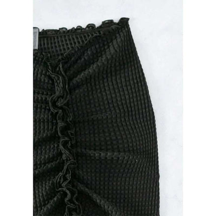 New Conservative Solid Color Pleated High-grade Long Overskirt Fendax 0