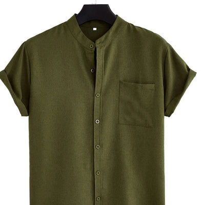 Men's Solid Color Casual Shirt With Pocket Fendax 0