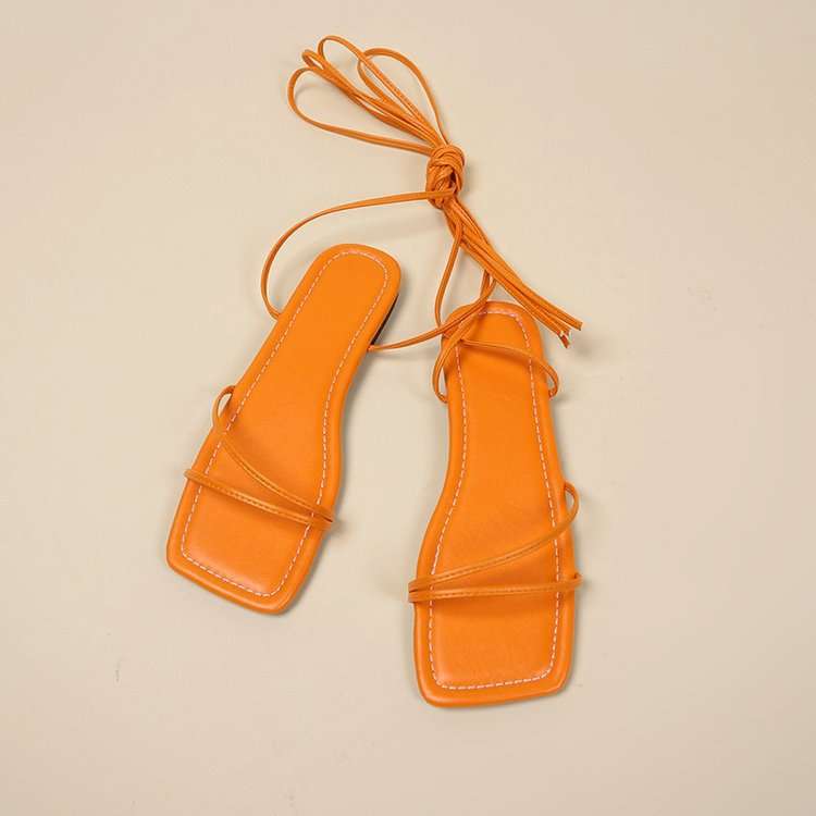 European And American Ankle Ring Bandage Cloth Flat Sandals Women's Summer Fendax 0