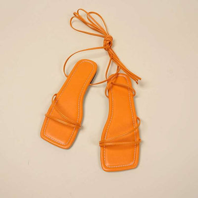 European And American Ankle Ring Bandage Cloth Flat Sandals Women's Summer Fendax 0