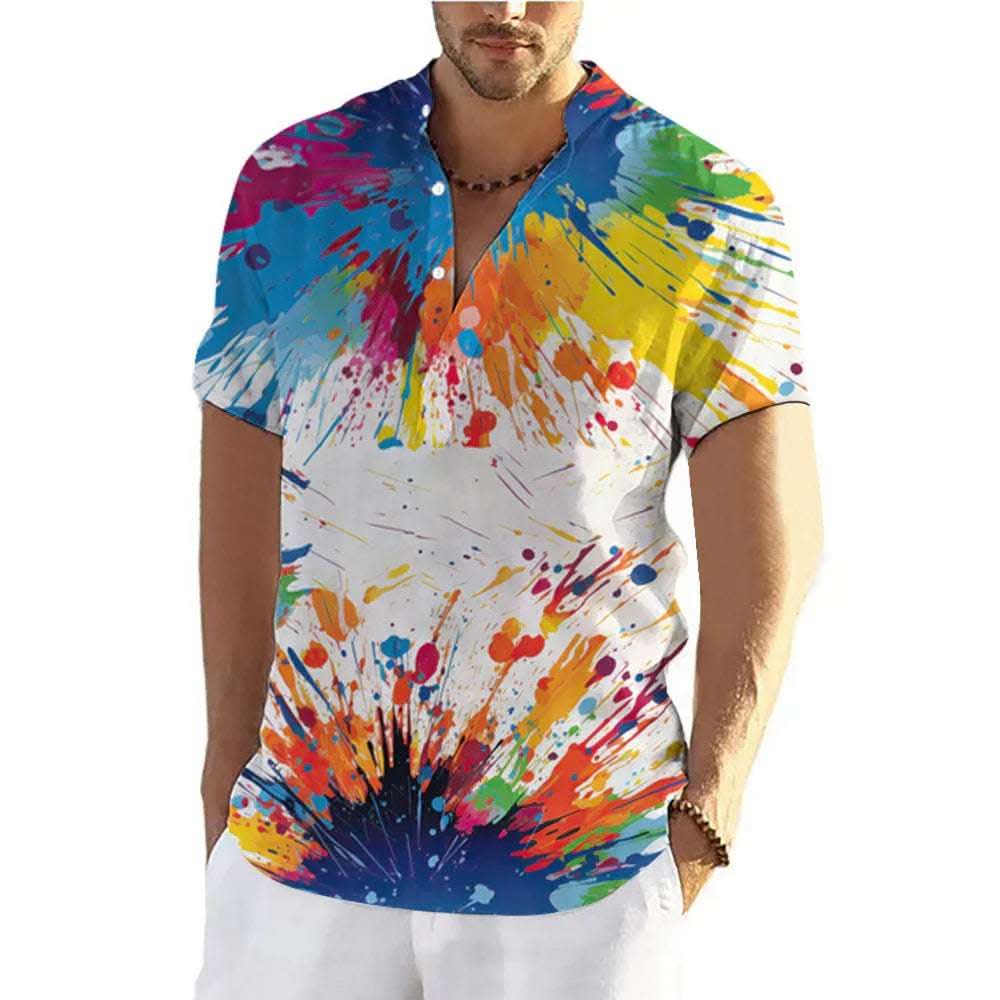 Fashion Summer Graffiti 3D Printing Shirt Men Fendax 0