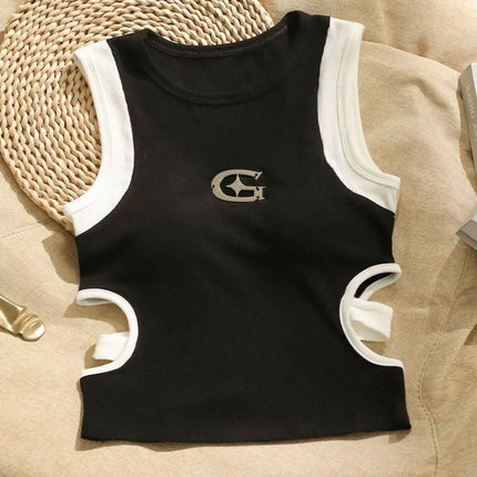 Design Sense Midriff Outfit Sleeveless Vest Slim Top For Women Fendax 0