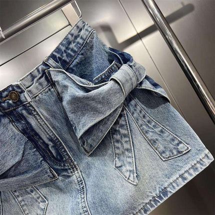 Three-dimensional Bow Denim Skirt Fendax 0
