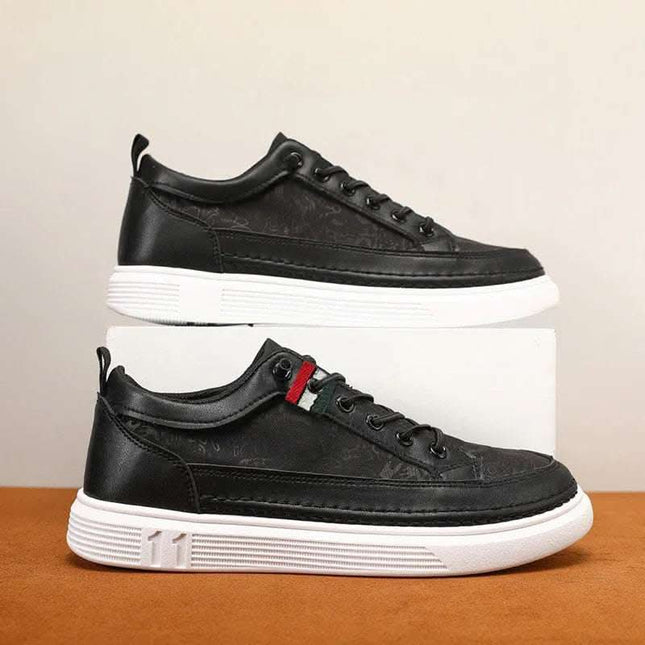 Casual Men's Sneakers High-end Versatile Canvas Sneakers Bandage Dress Fendax 0