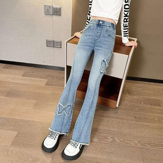 Denim Bell-bottom Pants Casual Children Pants Fendax 0