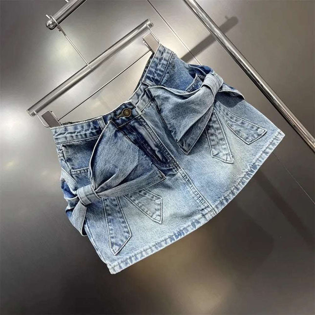 Three-dimensional Bow Denim Skirt Fendax 0