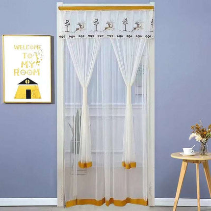 Punch-free Mosquito-proof Curtain Fabric Mesh Curtains Bedroom Lace Partition Four Seasons Household Fendax 0