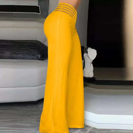 Women's Ribbon High Waist Wide Leg Pants Fendax 0