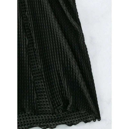 New Conservative Solid Color Pleated High-grade Long Overskirt Fendax 0