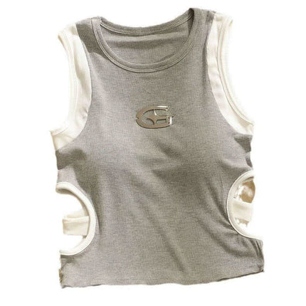 Design Sense Midriff Outfit Sleeveless Vest Slim Top For Women Fendax 0