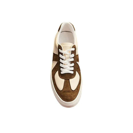Retro Color Matching Couple Casual Flat Skateboard Shoes Fendax 0