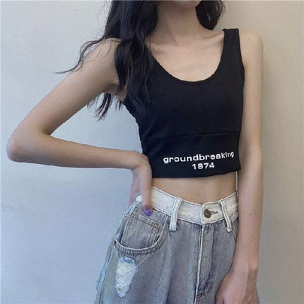 Two-Piece Set Crop-top Short Top Loose High Waist T-shirt Women Fendax 0