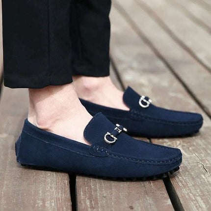 Men's Slip-on Cowhide Business Casual Leather Shoes Fendax 0