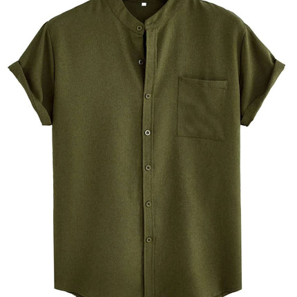 Men's Solid Color Casual Shirt With Pocket Fendax 0
