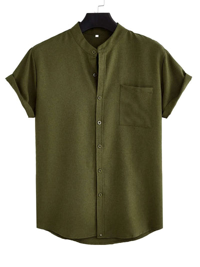 Men's Solid Color Casual Shirt With Pocket Fendax 0