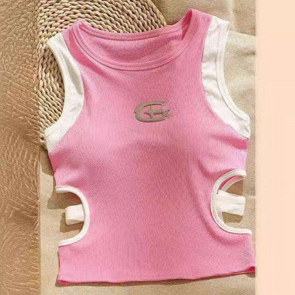 Design Sense Midriff Outfit Sleeveless Vest Slim Top For Women Fendax 0