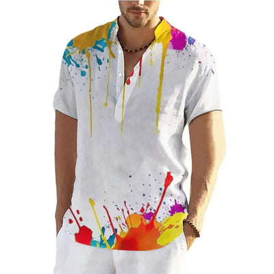 Fashion Summer Graffiti 3D Printing Shirt Men Fendax 0
