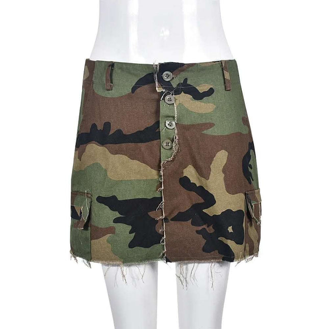 Autumn New Fashion Full Open Skirt Skirt Camouflage Skirt Fendax 0