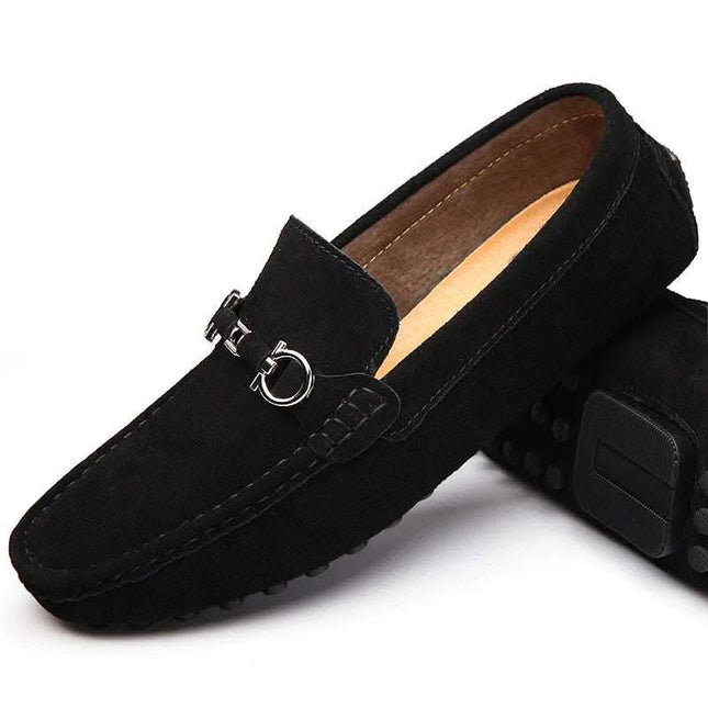Men's Slip-on Cowhide Business Casual Leather Shoes Fendax 0