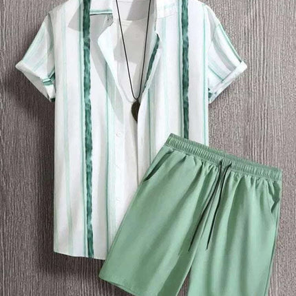 Beach Style Short Sleeve Shirt Men's Suit Fendax 0